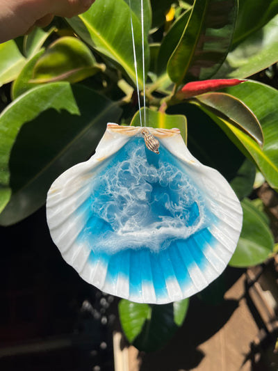 Seashell Ornaments - Aqua Blue